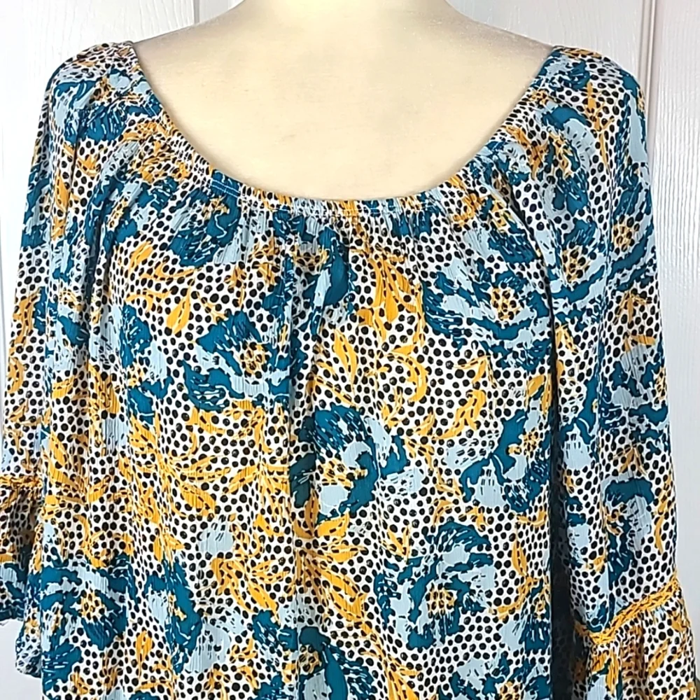 Fever Mixed Prints Blouse - Picture 2 of 12